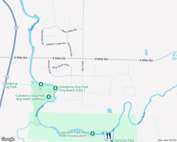 map of restaurants, bars, coffee shops, grocery stores, and more near 4907 Short Road in Racine