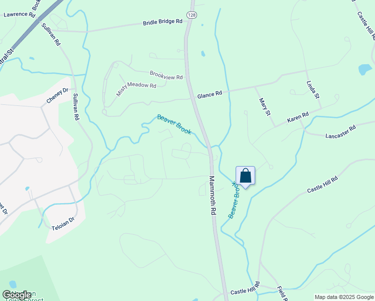 map of restaurants, bars, coffee shops, grocery stores, and more near 1431 Mammoth Road in Pelham
