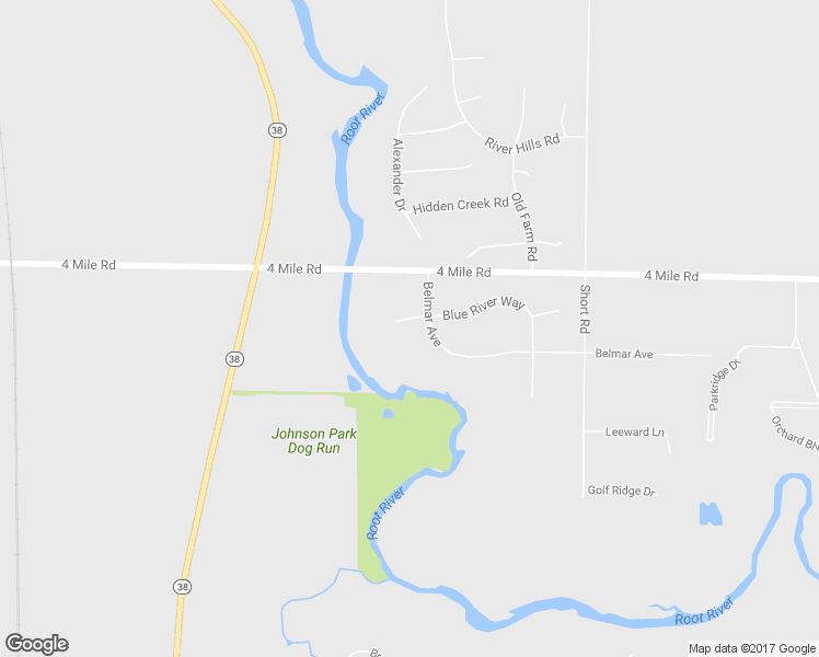 map of restaurants, bars, coffee shops, grocery stores, and more near 6721 Blue River Way in Racine