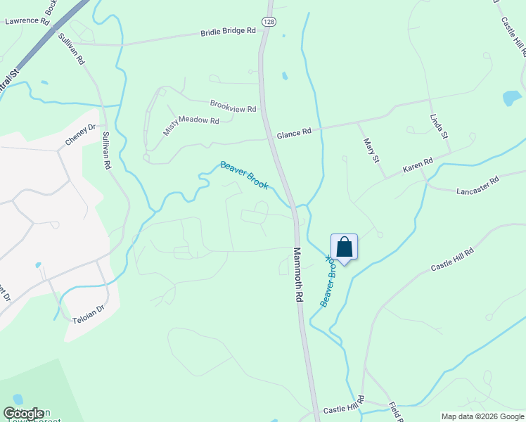 map of restaurants, bars, coffee shops, grocery stores, and more near 1431 Mammoth Road in Pelham