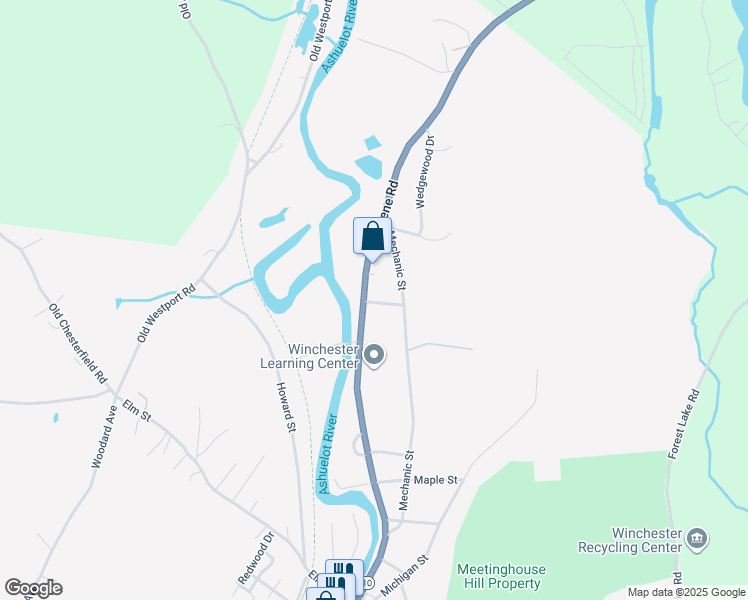 map of restaurants, bars, coffee shops, grocery stores, and more near 4 Lawrence Street in Winchester