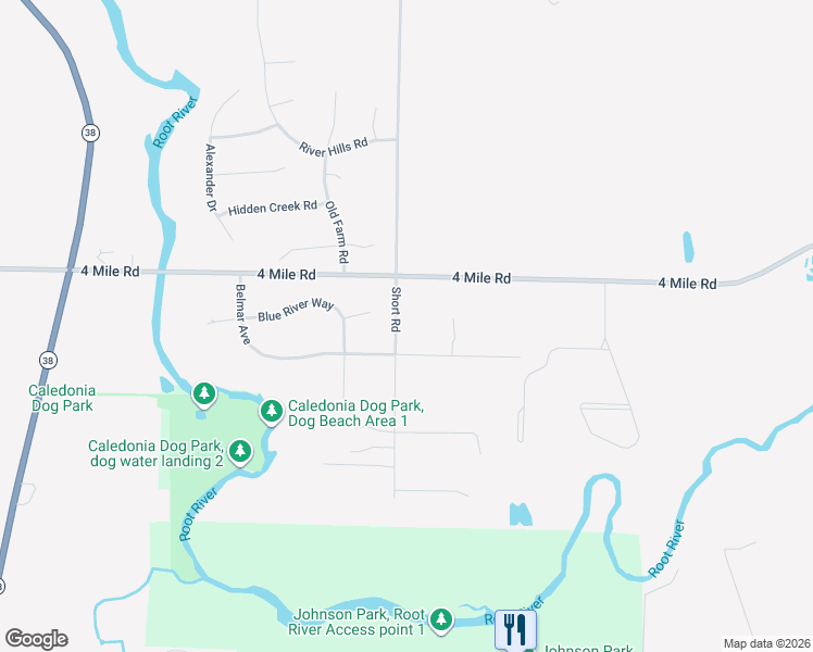 map of restaurants, bars, coffee shops, grocery stores, and more near 4907 Short Road in Racine