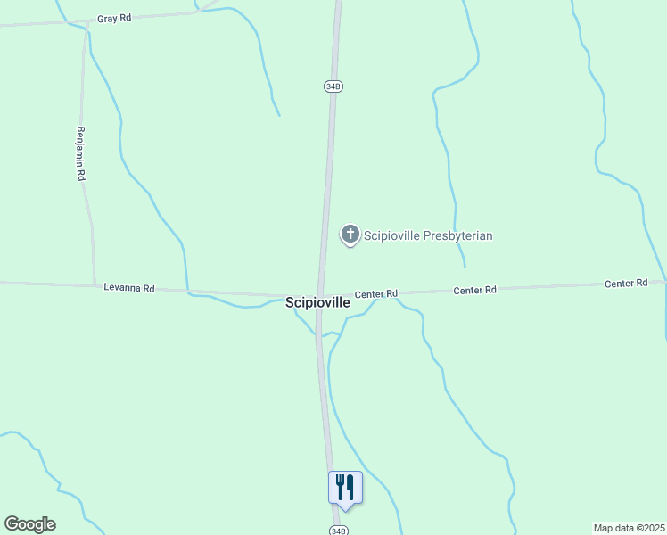 map of restaurants, bars, coffee shops, grocery stores, and more near 3412 New York 34B in Scipio Center