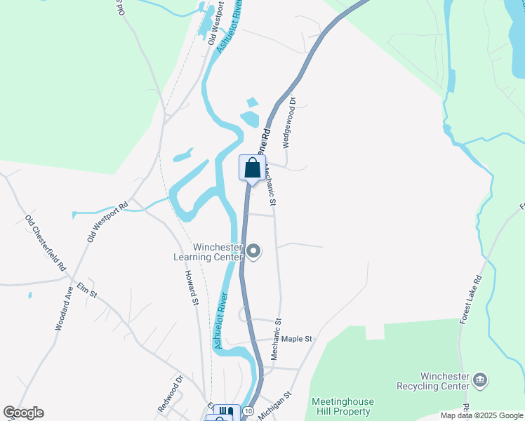 map of restaurants, bars, coffee shops, grocery stores, and more near 4 Lawrence Street in Winchester