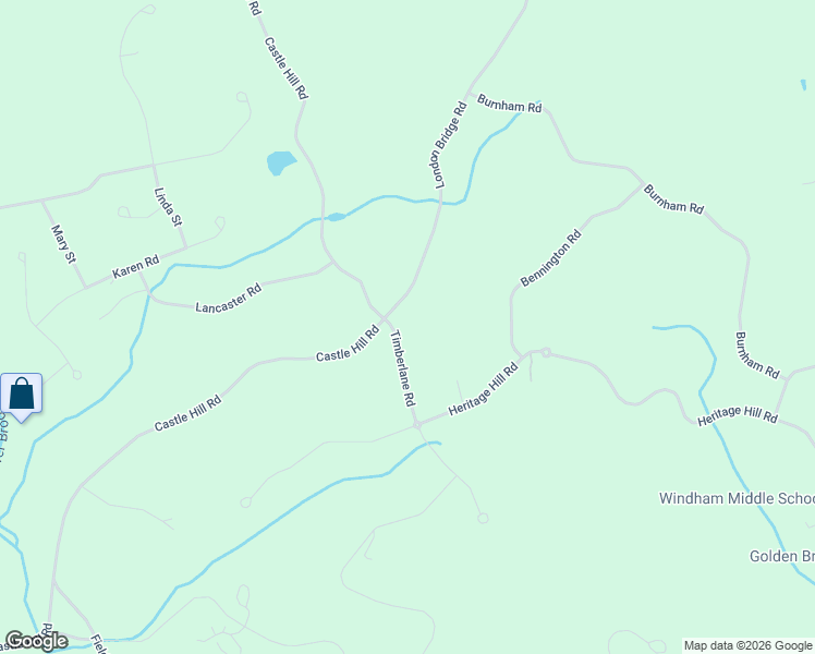 map of restaurants, bars, coffee shops, grocery stores, and more near 1 Timberlane Road in Windham