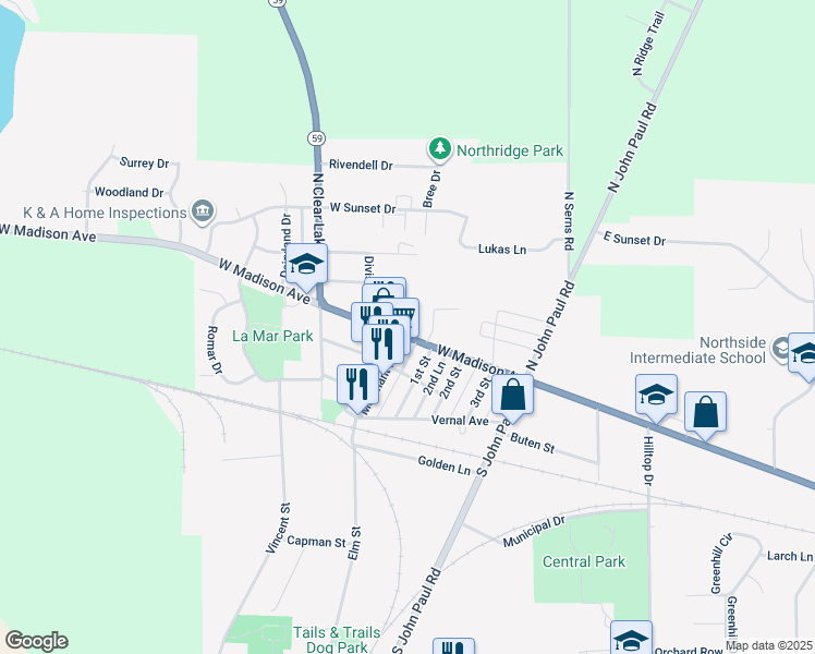 map of restaurants, bars, coffee shops, grocery stores, and more near 12 Merchant Row in Milton