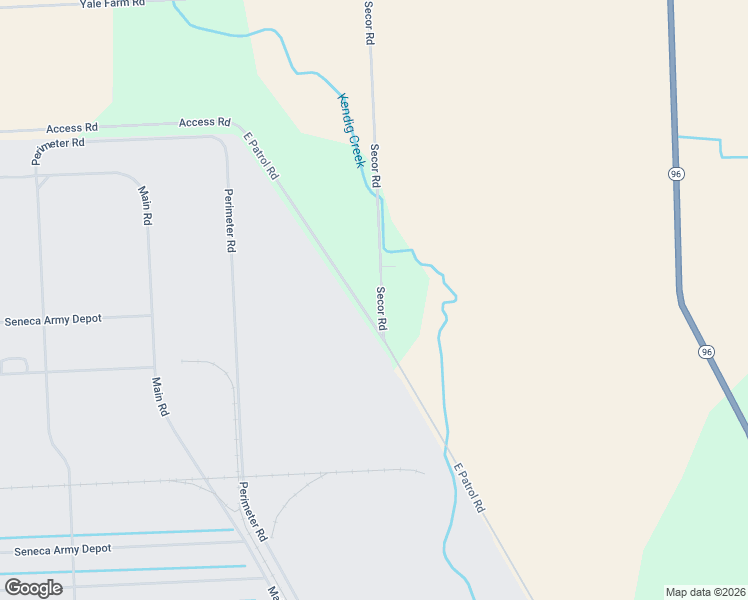 map of restaurants, bars, coffee shops, grocery stores, and more near East Patrol Road in Romulus