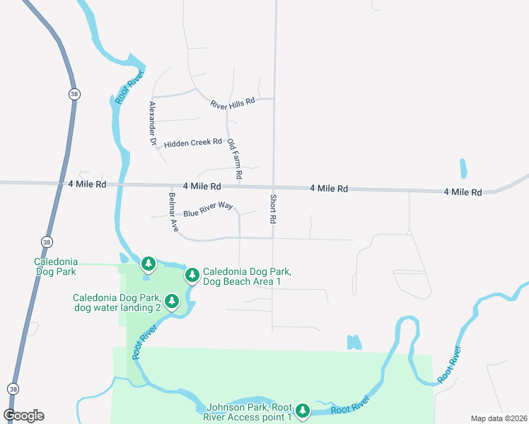 map of restaurants, bars, coffee shops, grocery stores, and more near 6215 Blue River Way in Racine