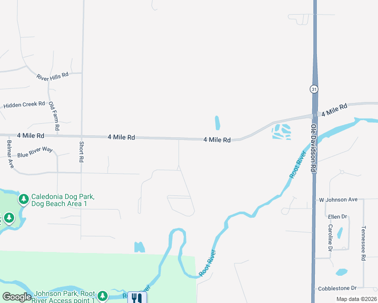 map of restaurants, bars, coffee shops, grocery stores, and more near 4823 Bluffside Drive in Racine