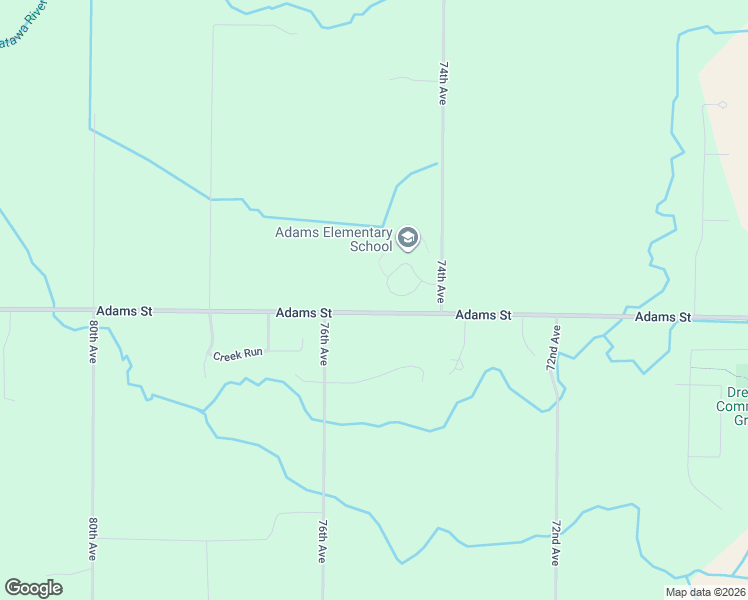 map of restaurants, bars, coffee shops, grocery stores, and more near 7505 Adams Street in Zeeland