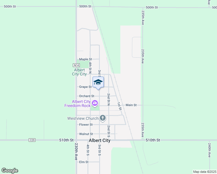 2nd Street North, Albert City IA Walk Score