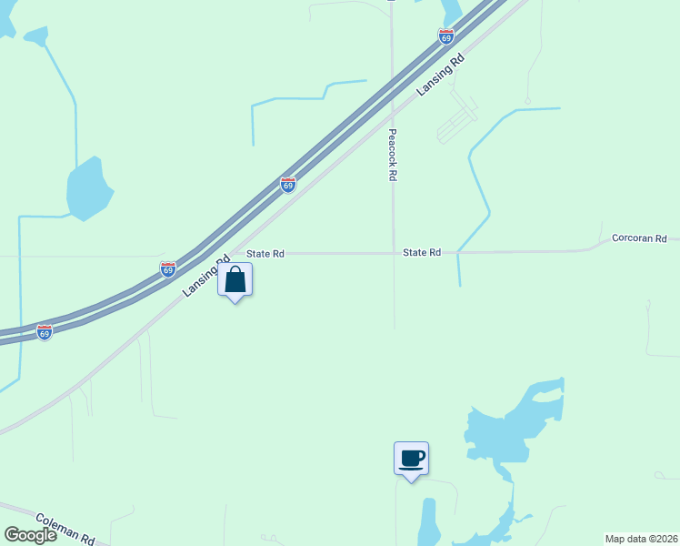 map of restaurants, bars, coffee shops, grocery stores, and more near 9370 State Road in Bath Township