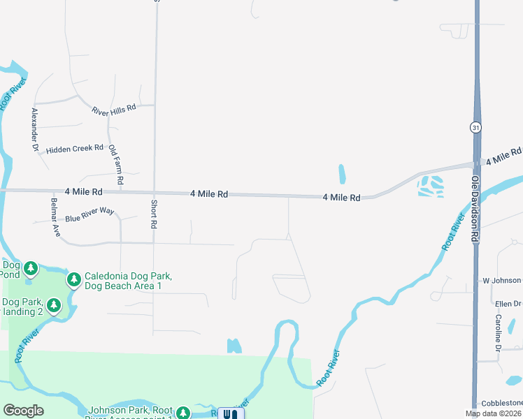 map of restaurants, bars, coffee shops, grocery stores, and more near 5723 4 Mile Road in Racine