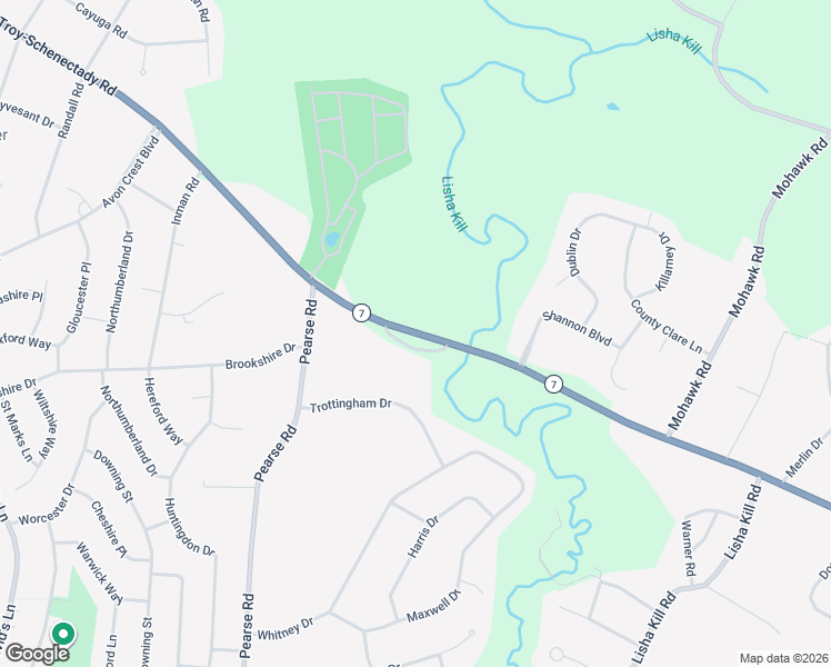 map of restaurants, bars, coffee shops, grocery stores, and more near 2517 Troy Road in Schenectady County