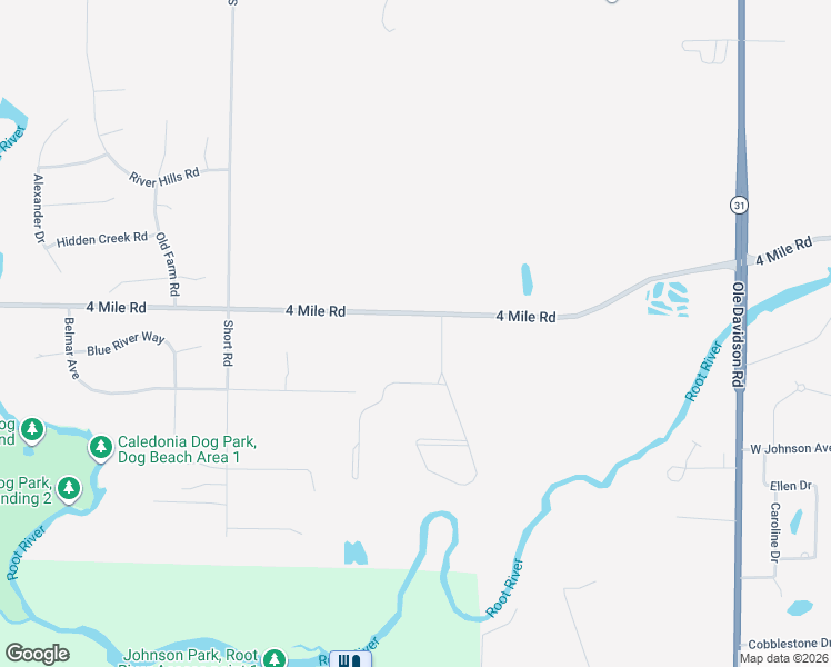 map of restaurants, bars, coffee shops, grocery stores, and more near 5723 4 Mile Road in Racine