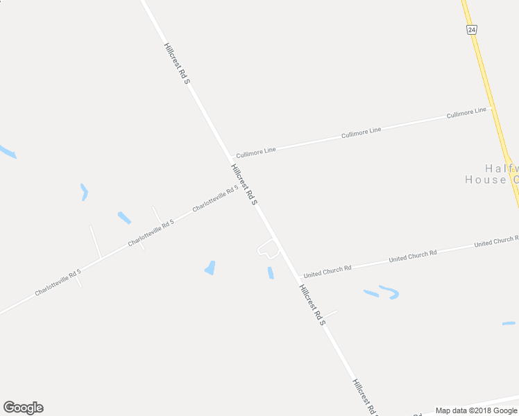 map of restaurants, bars, coffee shops, grocery stores, and more near 312 Hillcrest Road South in Simcoe