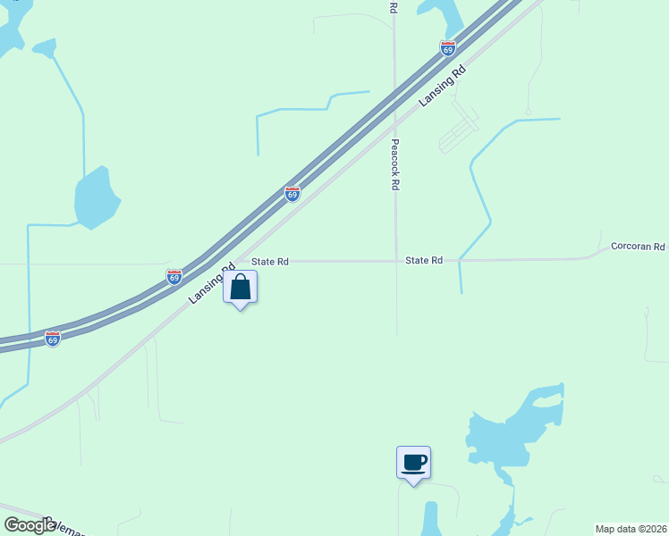 map of restaurants, bars, coffee shops, grocery stores, and more near 9370 State Road in Haslett