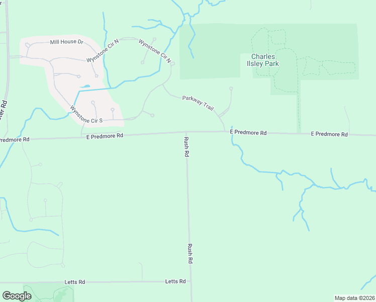 map of restaurants, bars, coffee shops, grocery stores, and more near 1034 Rush Road in Oakland charter Township