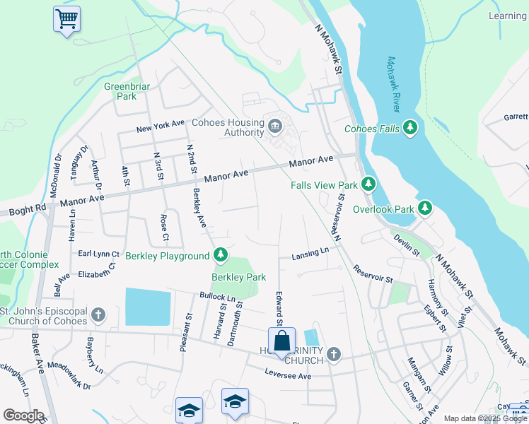 map of restaurants, bars, coffee shops, grocery stores, and more near 6 Cottage Ave in Cohoes