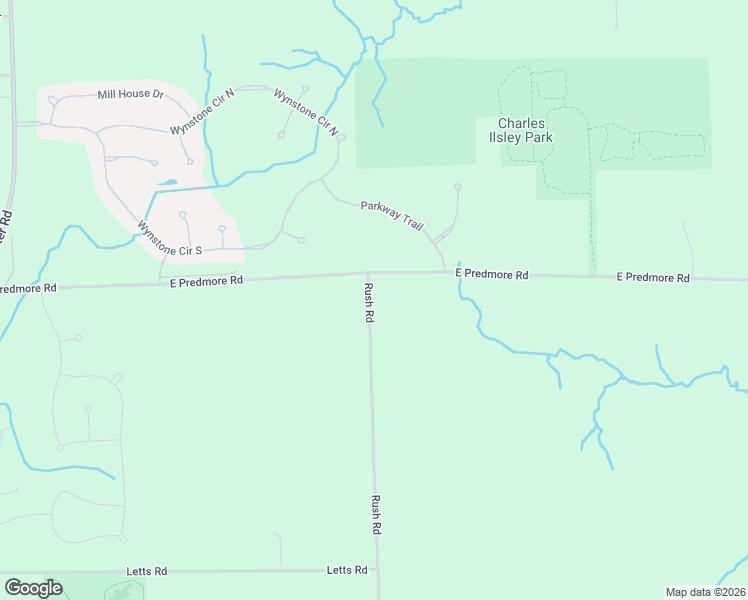 map of restaurants, bars, coffee shops, grocery stores, and more near 1034 Rush Road in Oakland charter Township