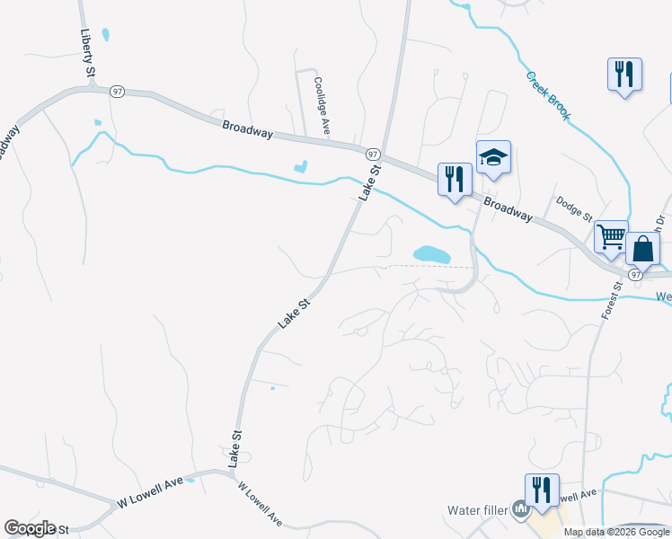 map of restaurants, bars, coffee shops, grocery stores, and more near 202 Mohawk Trail in Haverhill