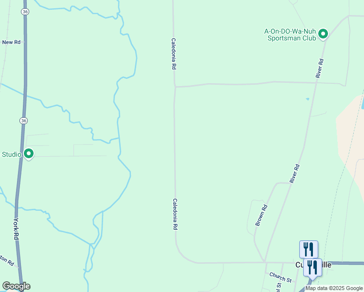map of restaurants, bars, coffee shops, grocery stores, and more near 4613 Caledonia Road in Leicester