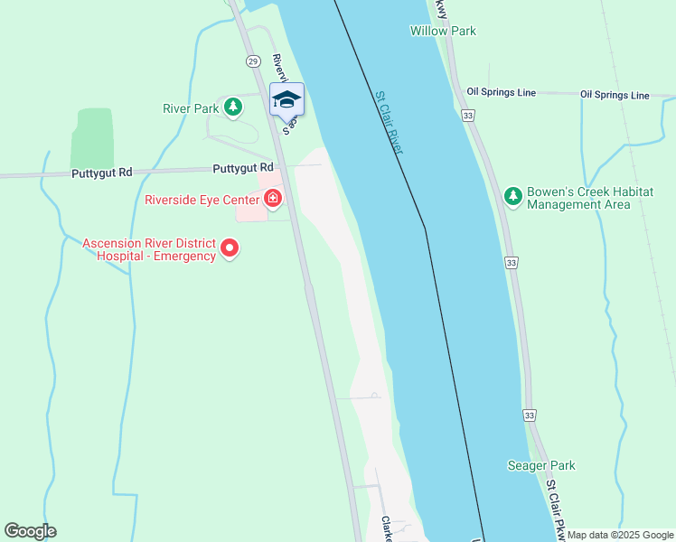 map of restaurants, bars, coffee shops, grocery stores, and more near 4153 River Road in East China