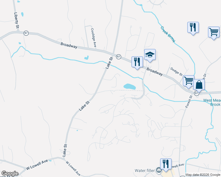 map of restaurants, bars, coffee shops, grocery stores, and more near 42 Christian Circle in Haverhill