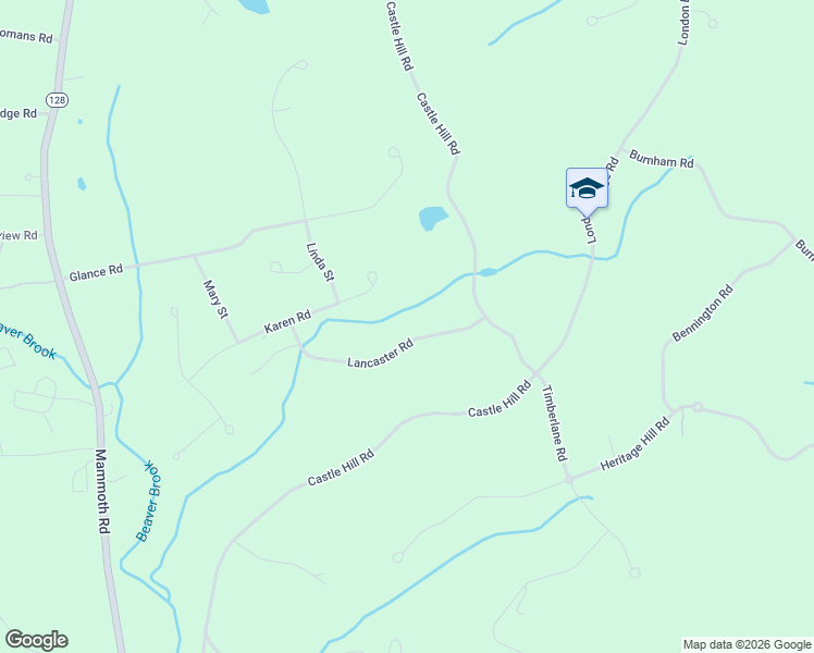 map of restaurants, bars, coffee shops, grocery stores, and more near 2-8 Lancaster Road in Windham