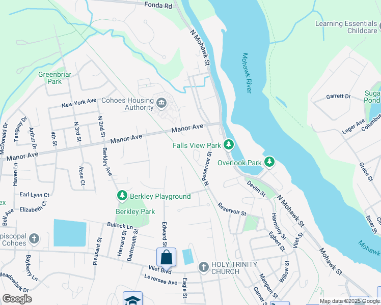 map of restaurants, bars, coffee shops, grocery stores, and more near 507 Avalon Place in Cohoes