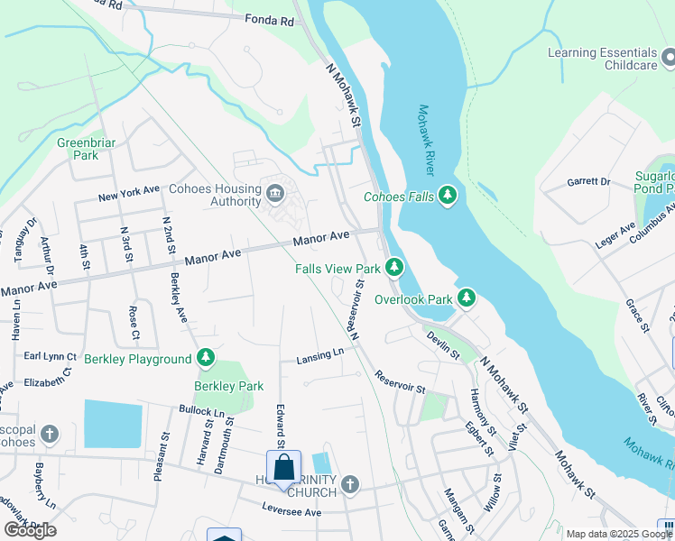 map of restaurants, bars, coffee shops, grocery stores, and more near 602 Avalon Place in Cohoes