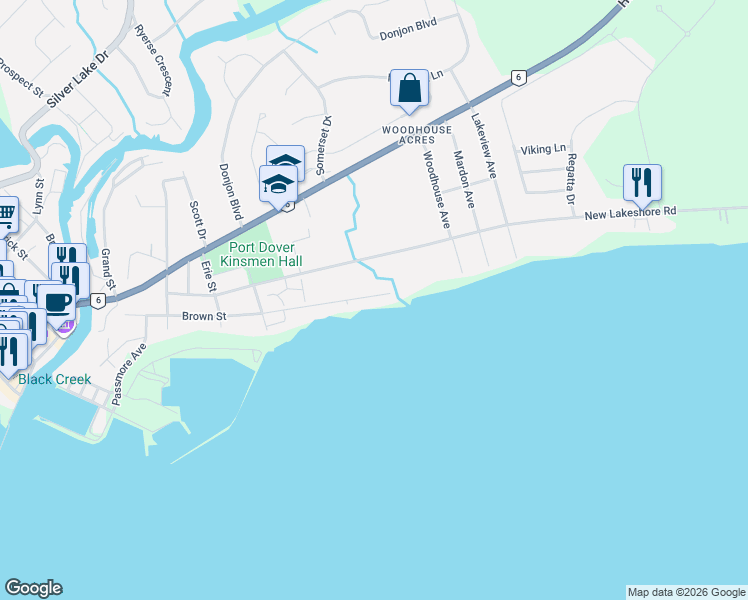 map of restaurants, bars, coffee shops, grocery stores, and more near 138 Brown Street in Norfolk