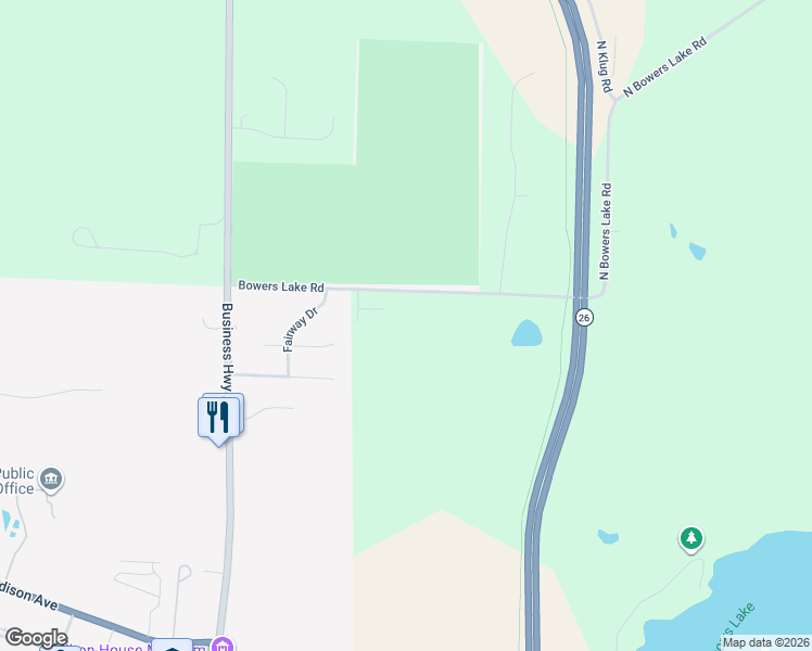 map of restaurants, bars, coffee shops, grocery stores, and more near 1201-1271 Bowers Lake Road in Milton