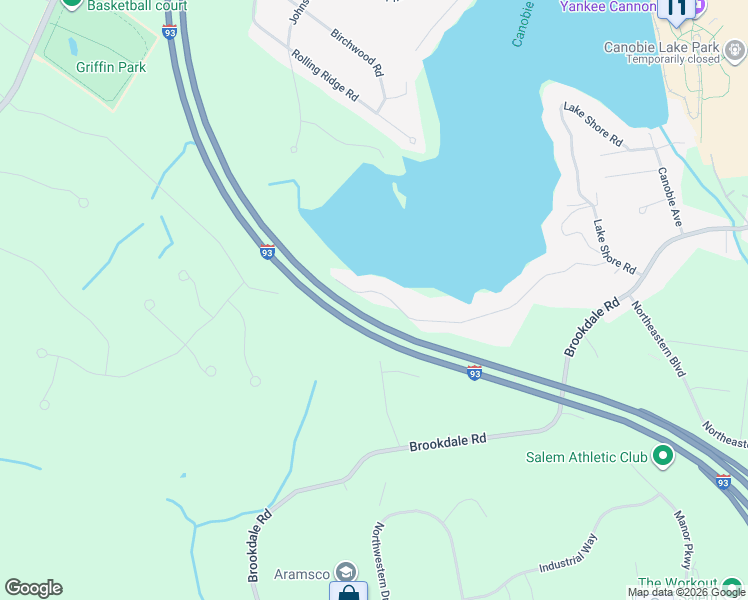 map of restaurants, bars, coffee shops, grocery stores, and more near 115 South Shore Road in Salem