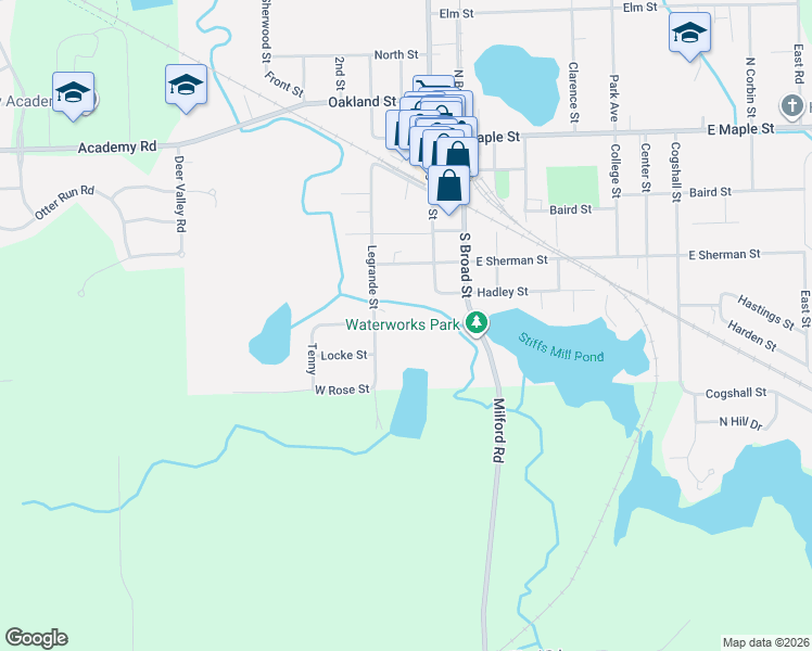 map of restaurants, bars, coffee shops, grocery stores, and more near 415-417 Legrande Street in Holly