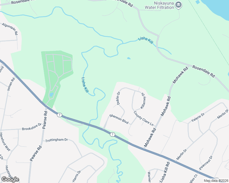 map of restaurants, bars, coffee shops, grocery stores, and more near 49 Dublin Drive in Schenectady County