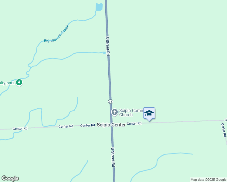 map of restaurants, bars, coffee shops, grocery stores, and more near 3486 New York 34 in Scipio Center