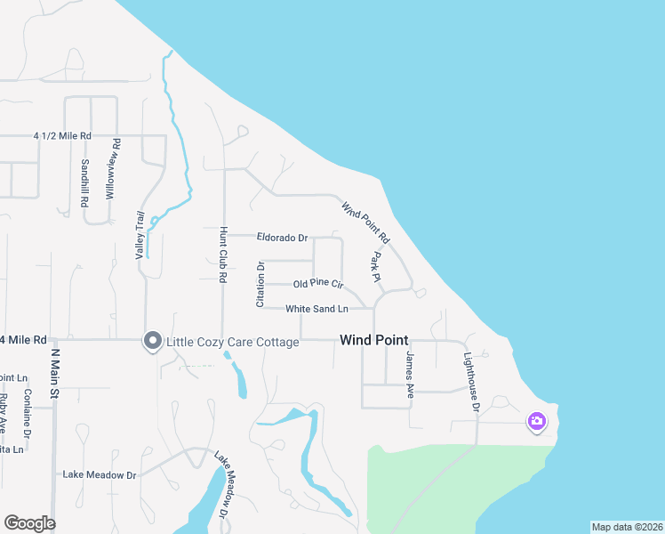 map of restaurants, bars, coffee shops, grocery stores, and more near 5130 Darby Place in Wind Point