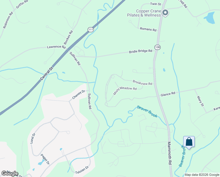 map of restaurants, bars, coffee shops, grocery stores, and more near 49 Brookview Road in Windham
