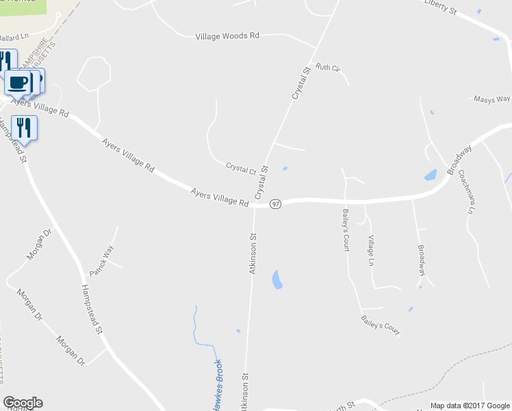 map of restaurants, bars, coffee shops, grocery stores, and more near in Haverhill