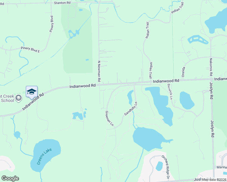 map of restaurants, bars, coffee shops, grocery stores, and more near 47 Greenan Lane in Orion charter Township