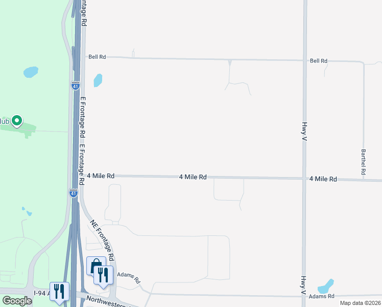 map of restaurants, bars, coffee shops, grocery stores, and more near 13010 4 Mile Road in Caledonia
