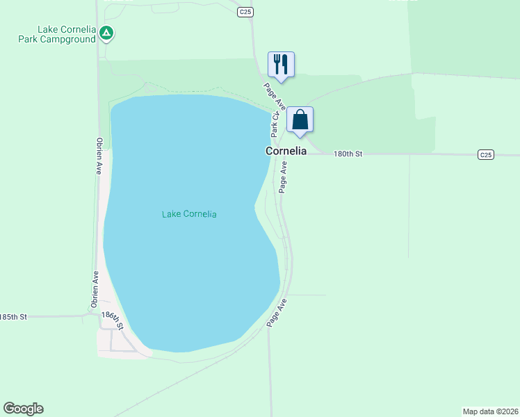 map of restaurants, bars, coffee shops, grocery stores, and more near 1801-1851 Cornelia Drive in Clarion
