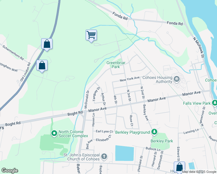 map of restaurants, bars, coffee shops, grocery stores, and more near 24 Mazurki Ct in Cohoes