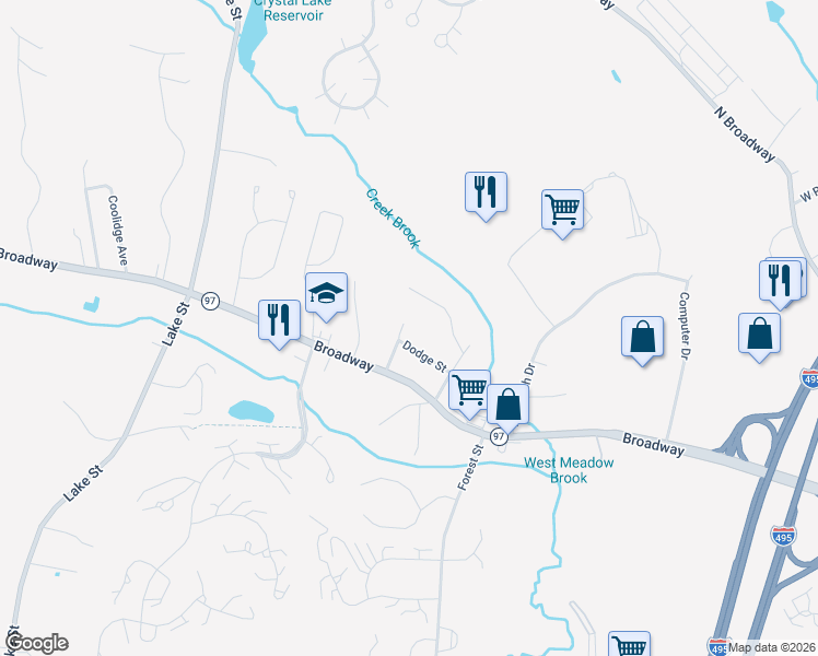 map of restaurants, bars, coffee shops, grocery stores, and more near 31 Lela Avenue in Haverhill