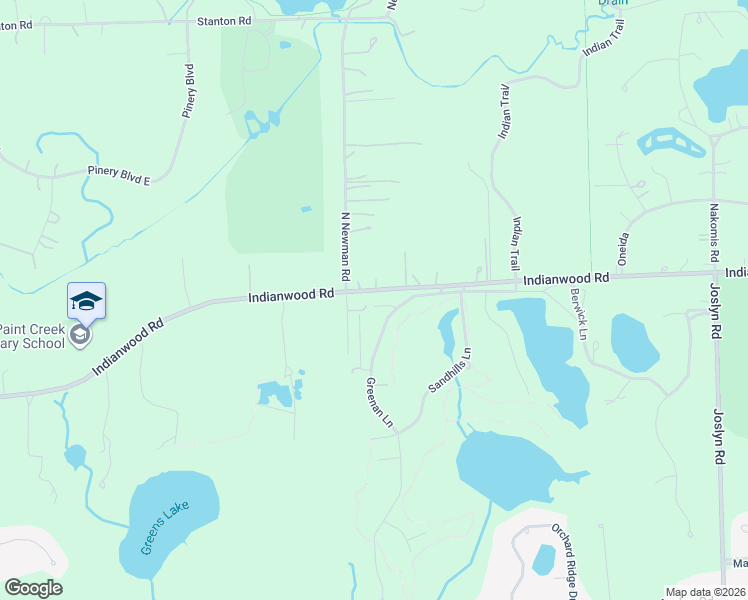 map of restaurants, bars, coffee shops, grocery stores, and more near 2209 Indianwood Road in Orion charter Township