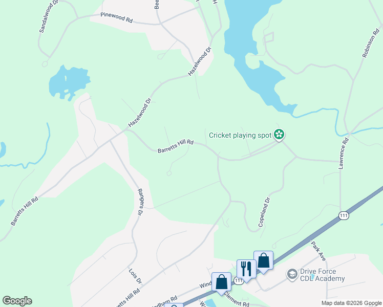 map of restaurants, bars, coffee shops, grocery stores, and more near 93-99 Barretts Hill Road in Hudson