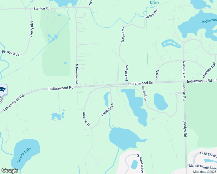 map of restaurants, bars, coffee shops, grocery stores, and more near 33 Burniah Lane in Orion charter Township