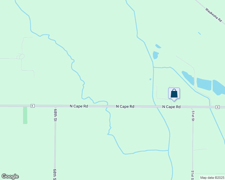 map of restaurants, bars, coffee shops, grocery stores, and more near 6105 County Road K in Racine County