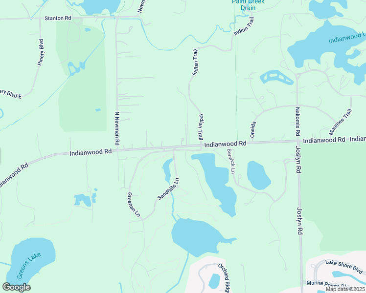 map of restaurants, bars, coffee shops, grocery stores, and more near 33 Burniah Lane in Orion charter Township